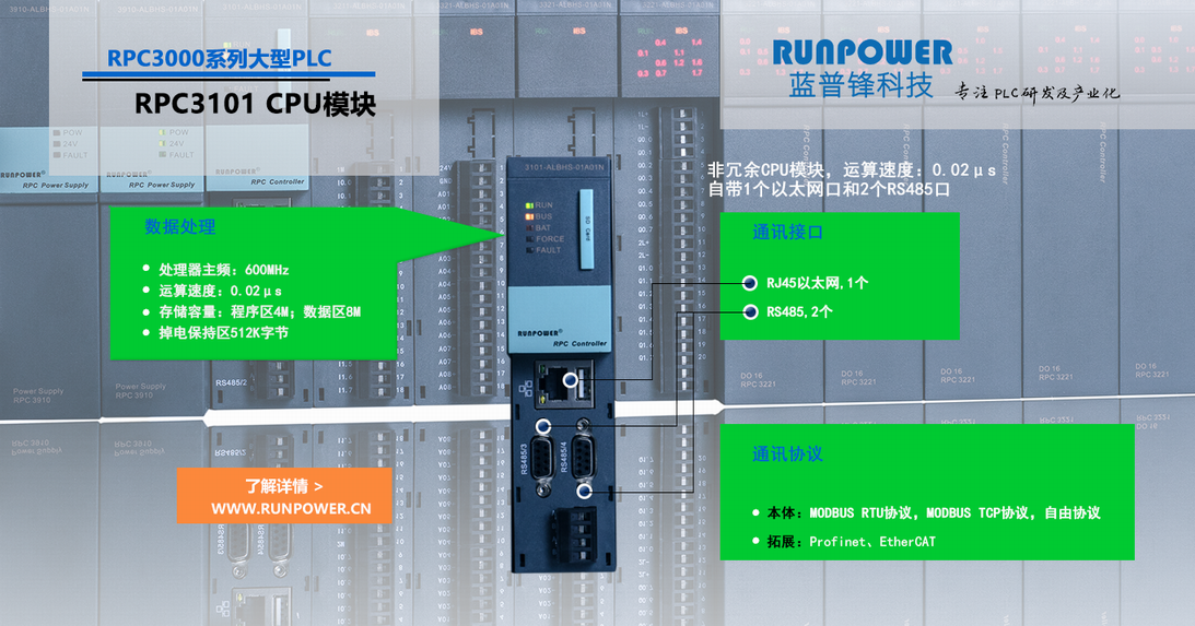 RPC3101 CPU模块 技术参数